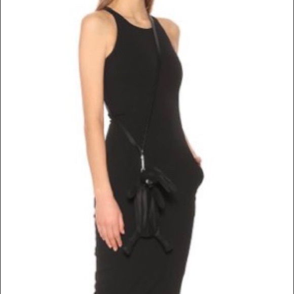 New w Tag Rick Owens Black Grosgrain Dress Size 40 - Picture 2 of 7